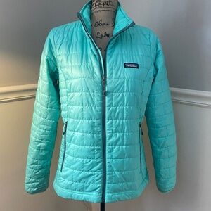 PATAGONIA Sea foam Green Brick Quilting Nana Puff Jacket M